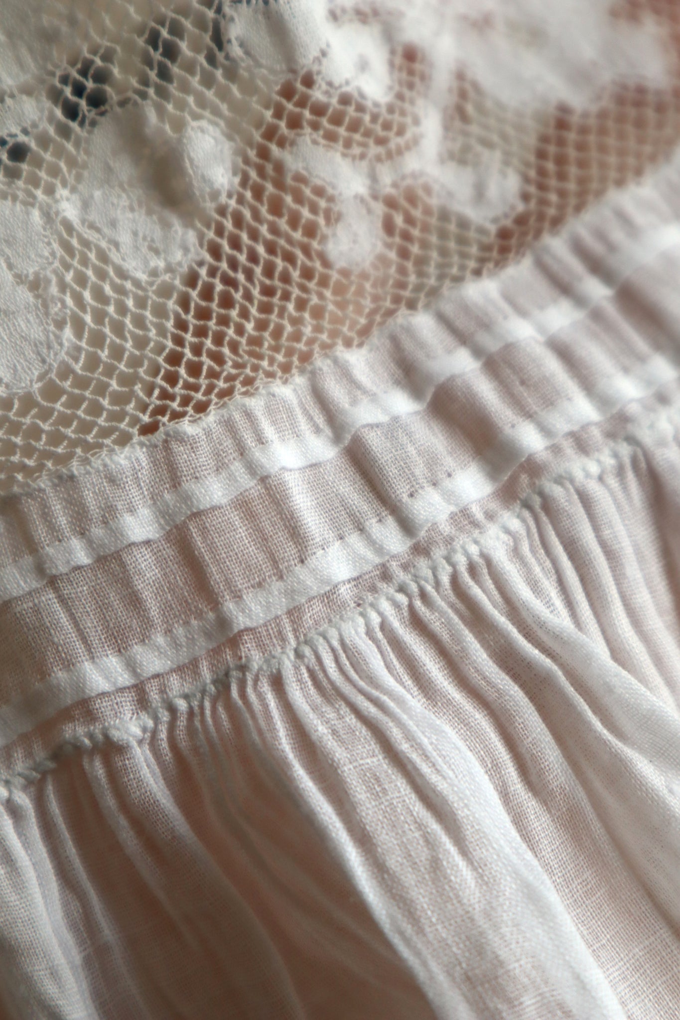 Handcrafted  French Valenciennes Lace Apron