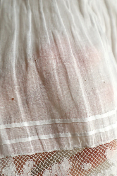 Handcrafted  French Valenciennes Lace Apron