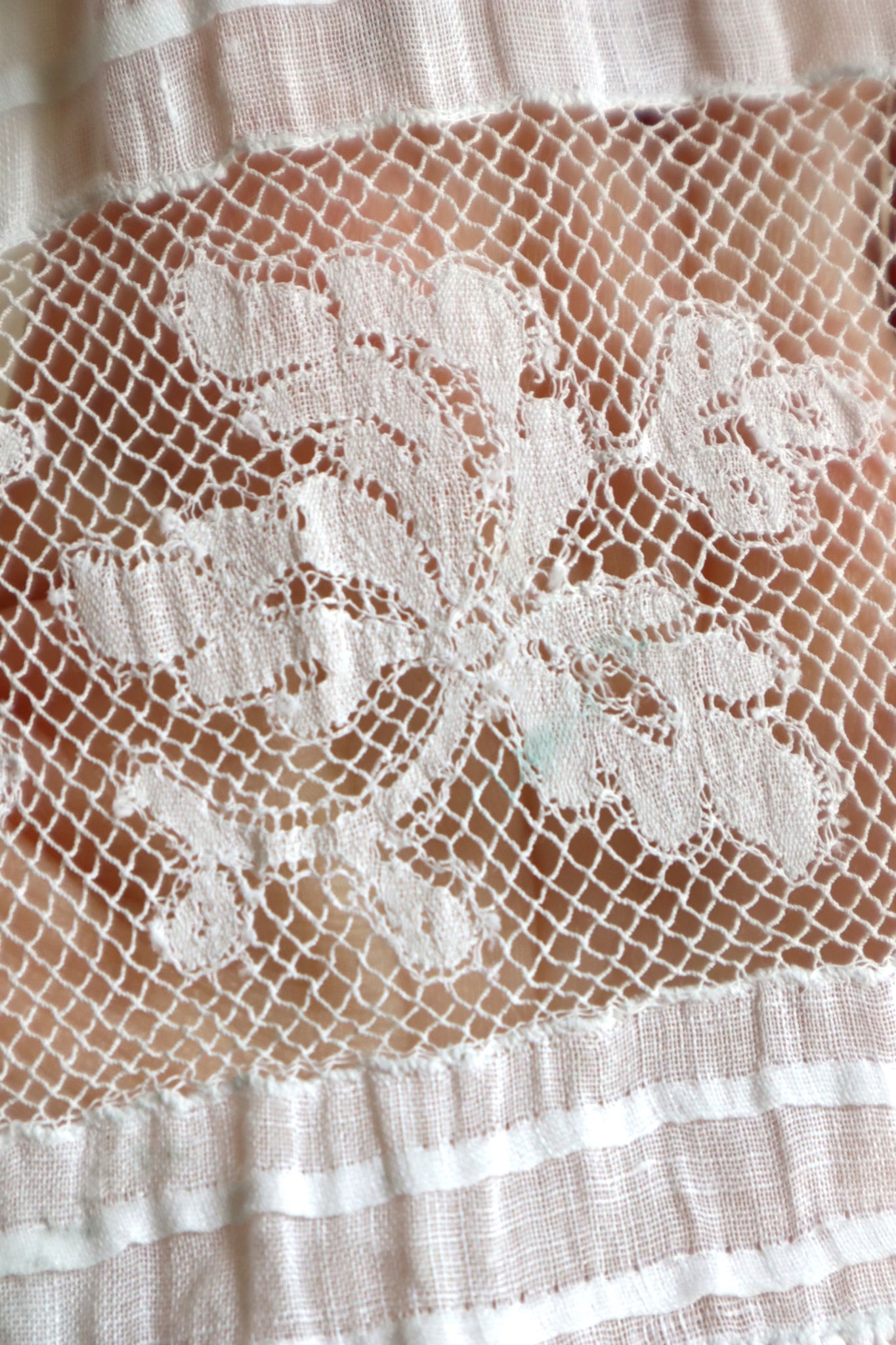 Handcrafted  French Valenciennes Lace Apron