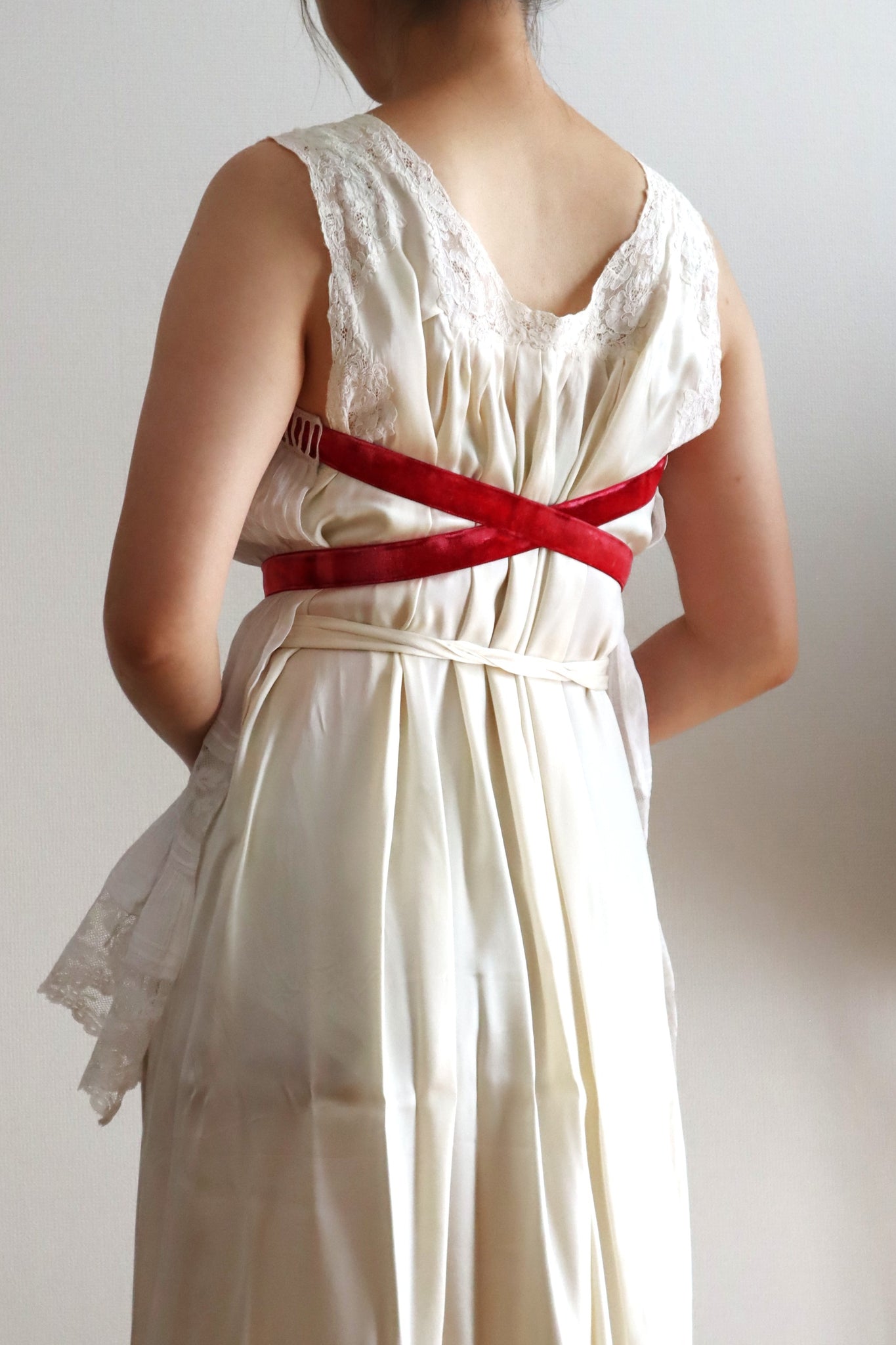 Handcrafted  French Valenciennes Lace Apron
