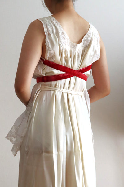 Handcrafted  French Valenciennes Lace Apron
