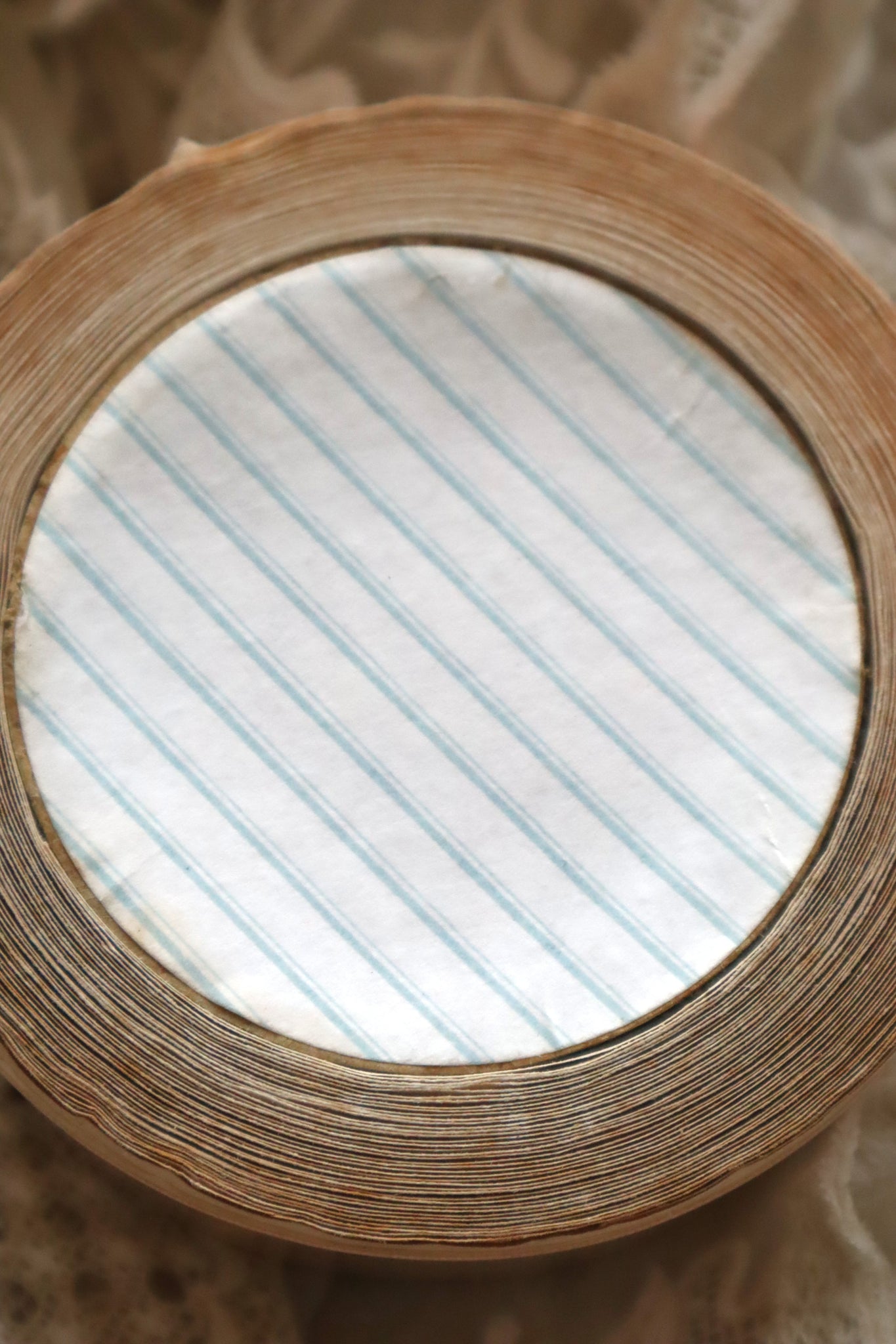 1930s–1940s French Deadstock Rayon Satin Ribbon Spool