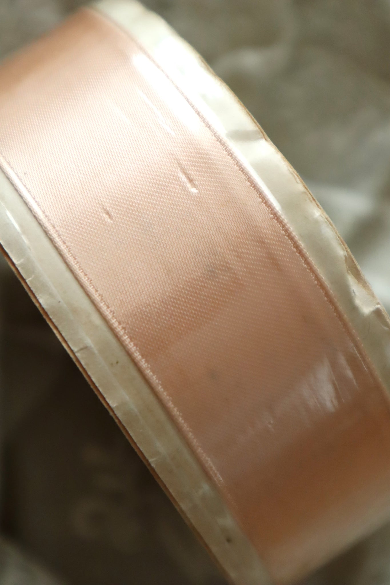 1930s–1940s French Deadstock Rayon Satin Ribbon Spool