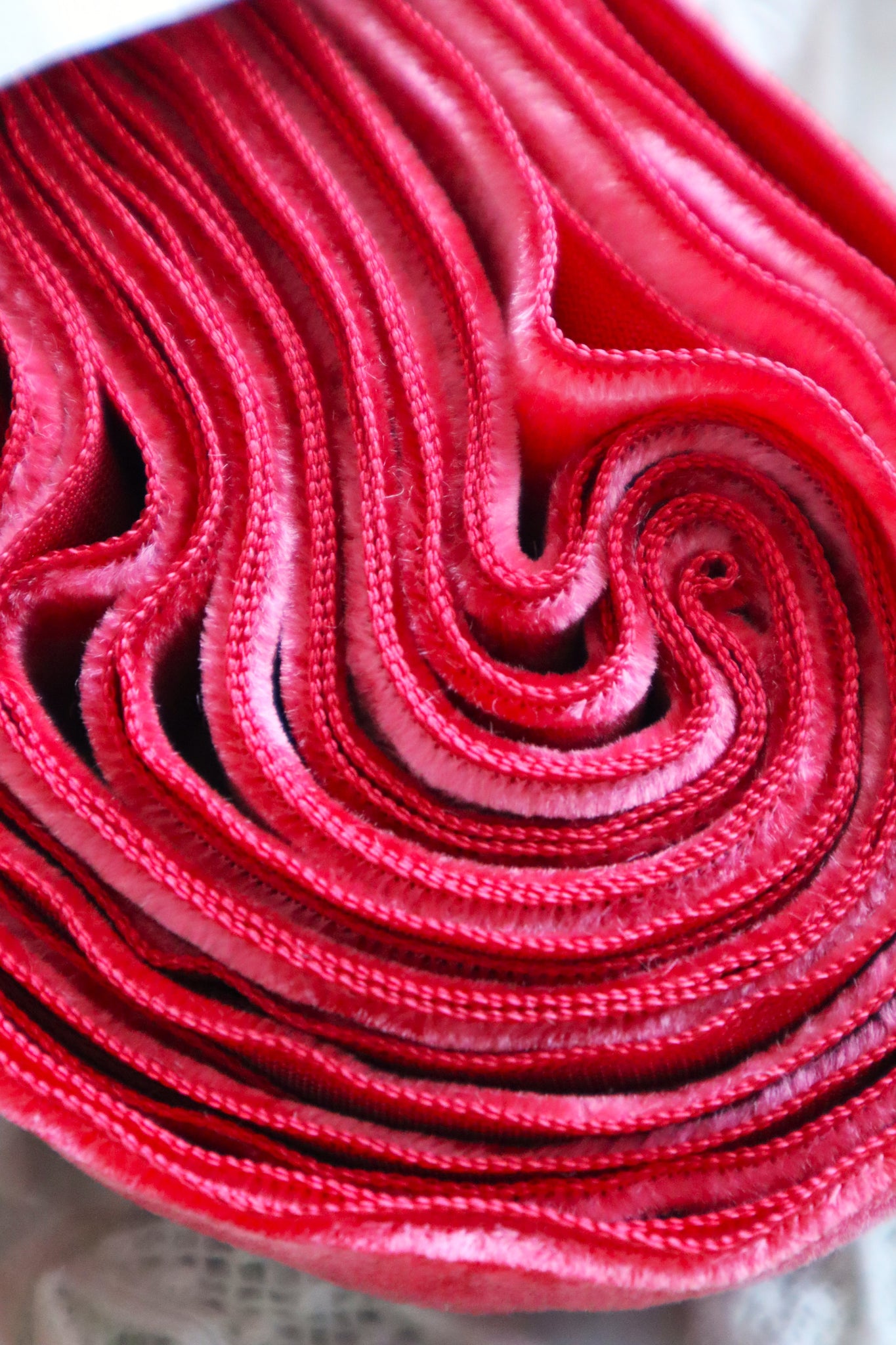 French Vintage Raspberry Velvet Ribbon 6m
