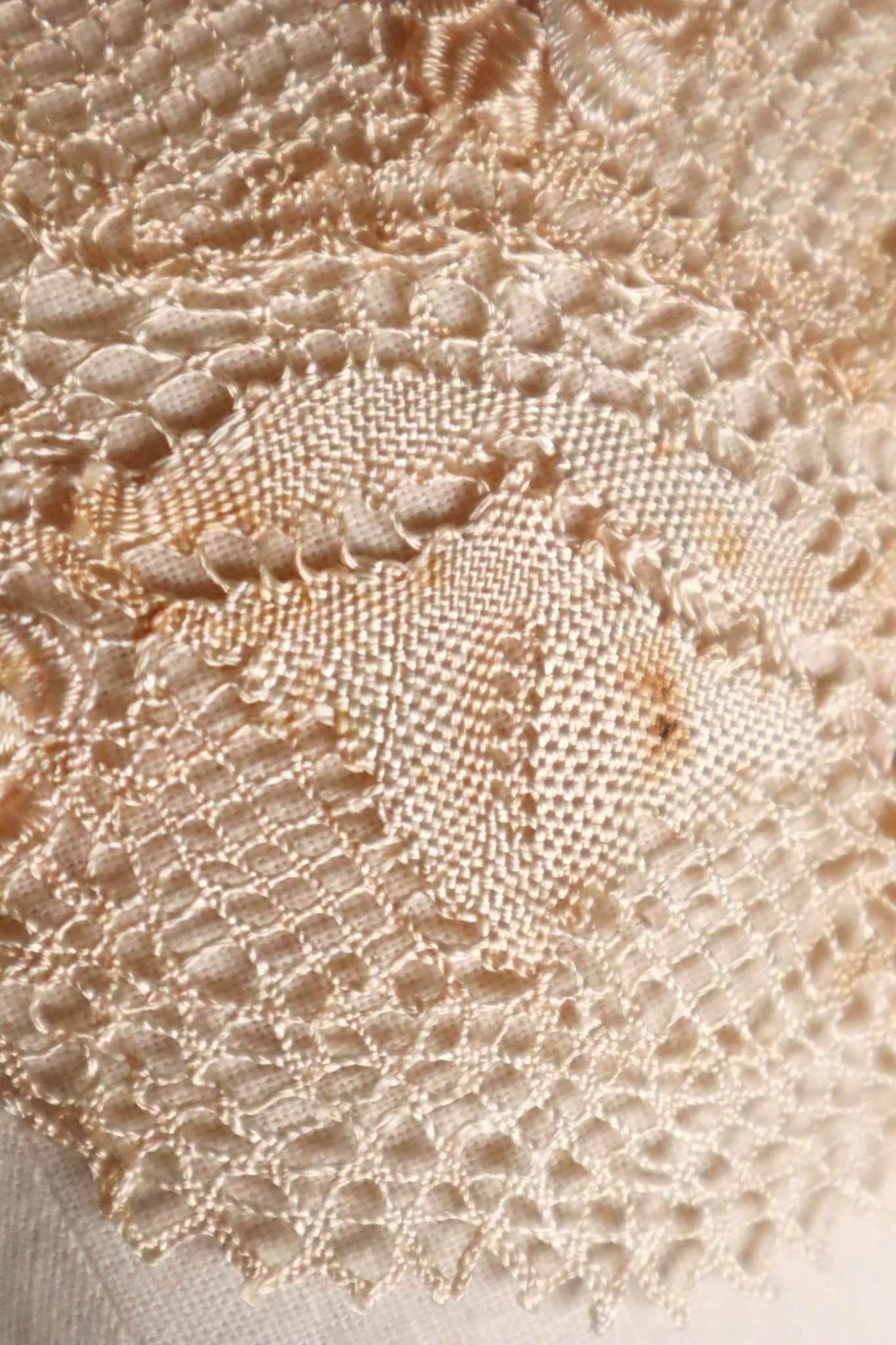 1900s Ecru Silk Maltese Lace Collar