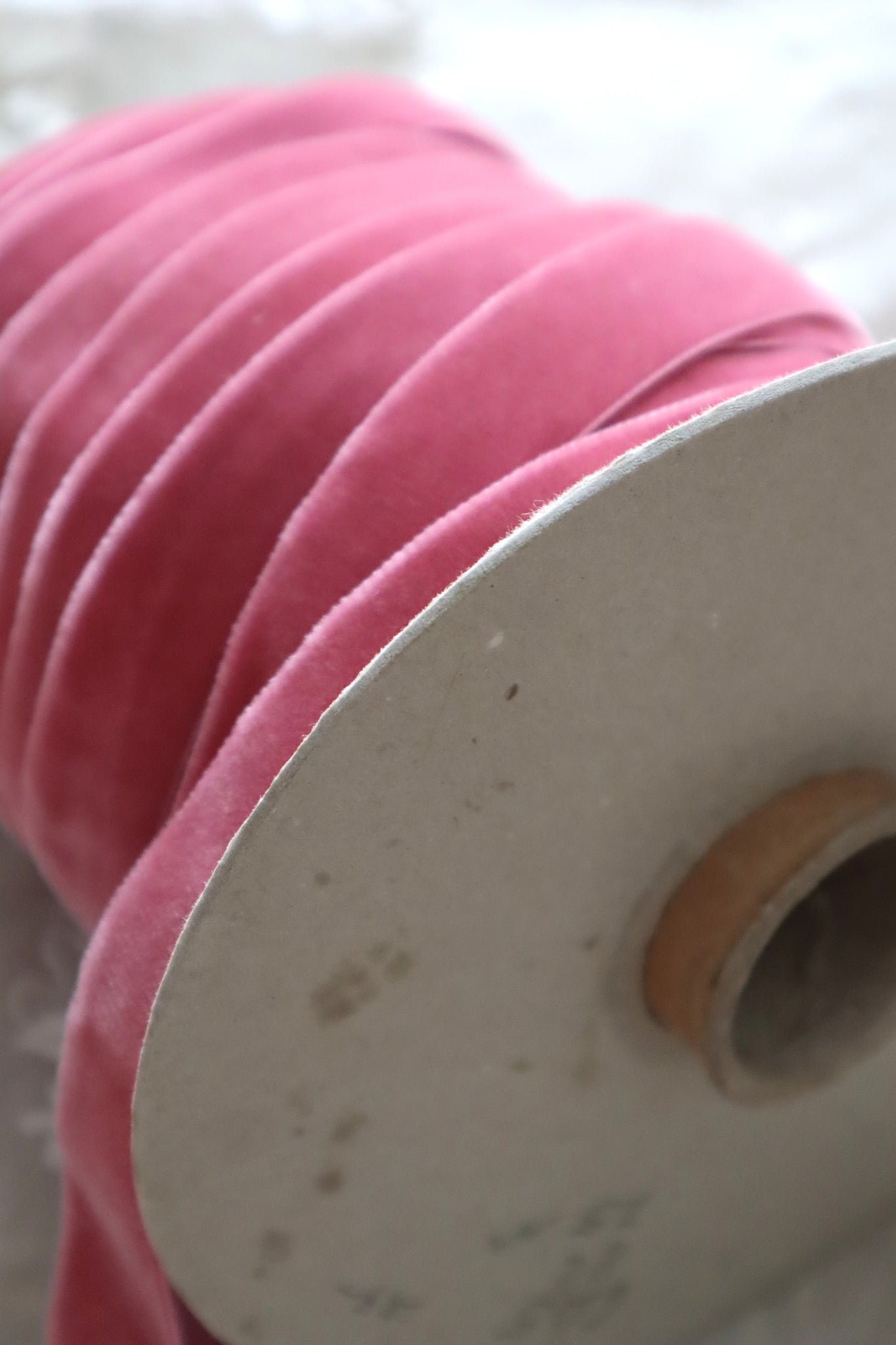 French Vintage Dusty Pink Velvet Ribbon 3m