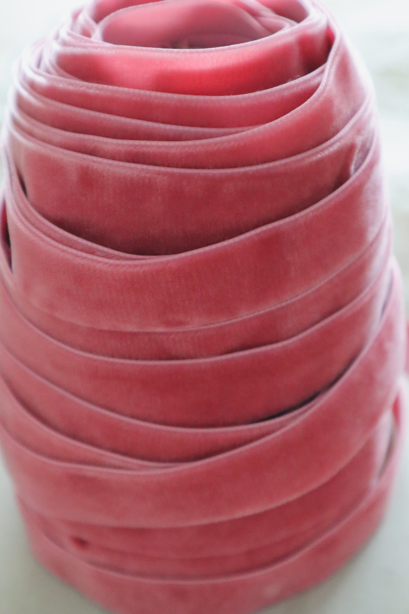 French Vintage Dusty Pink Velvet Ribbon 3m