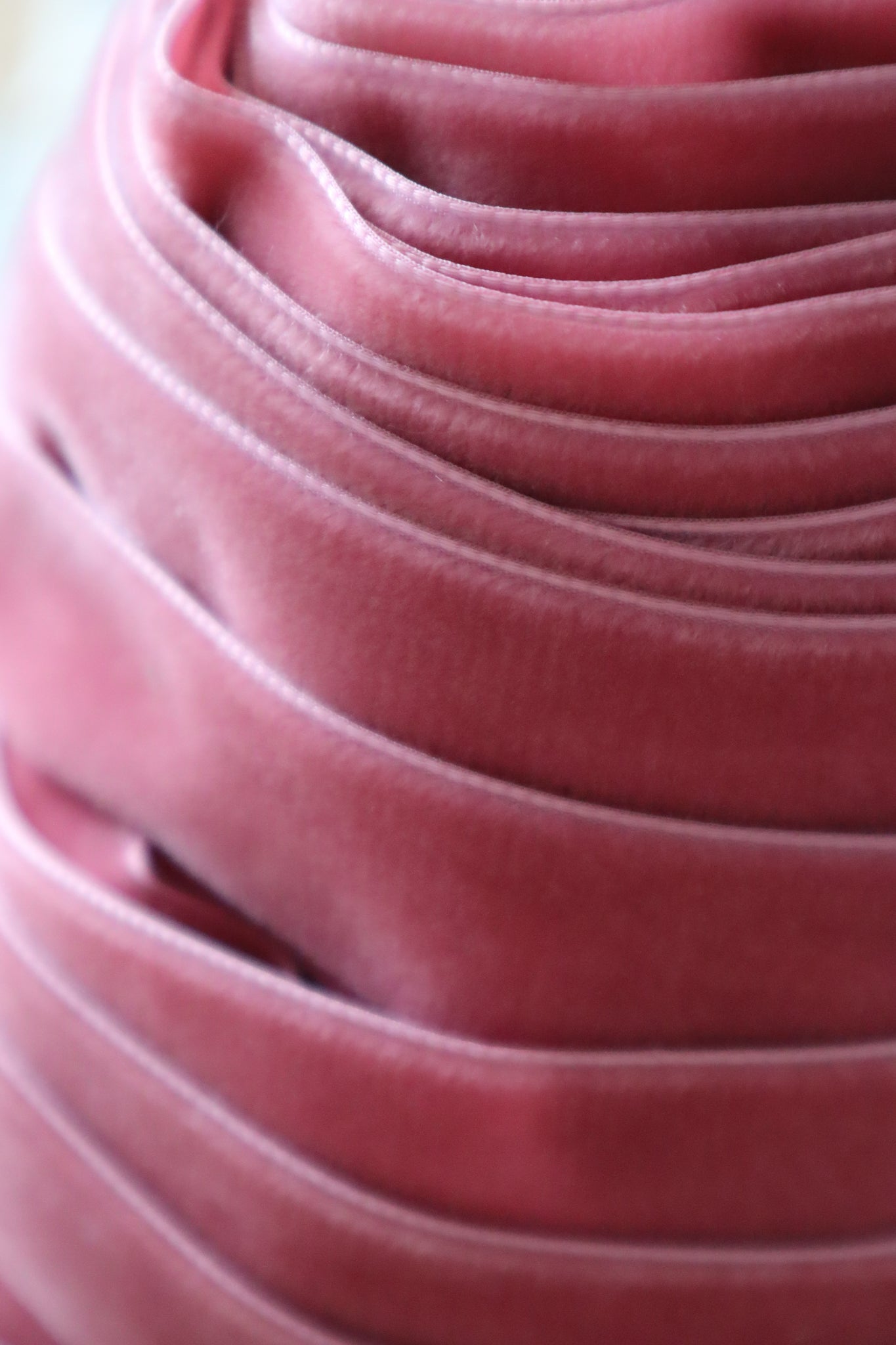 French Vintage Dusty Pink Velvet Ribbon 3m