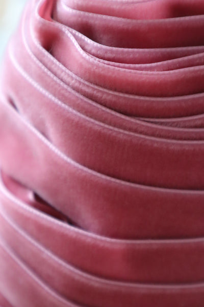 French Vintage Dusty Pink Velvet Ribbon 3m