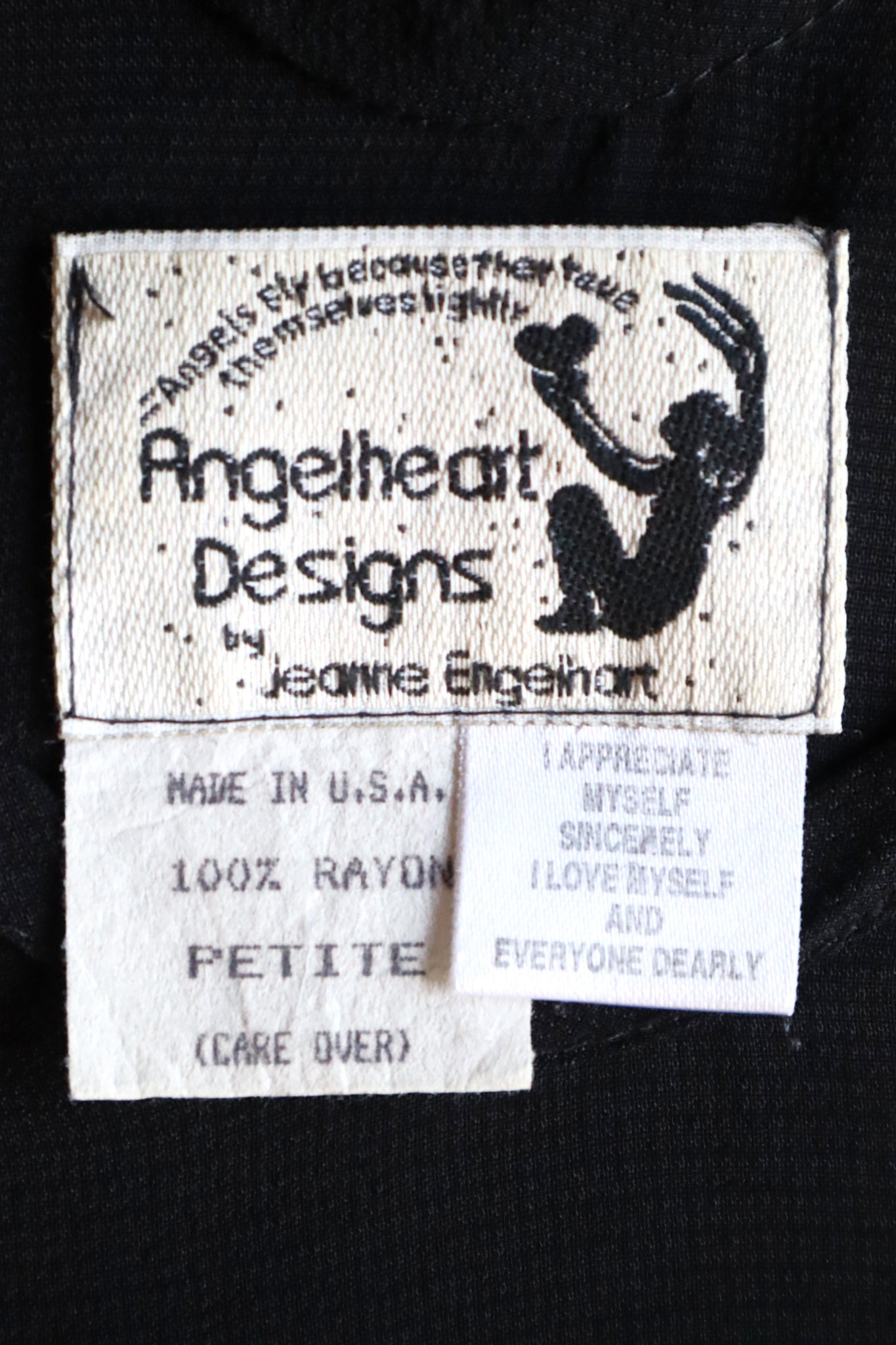 60s Black Rayon Slip Dress