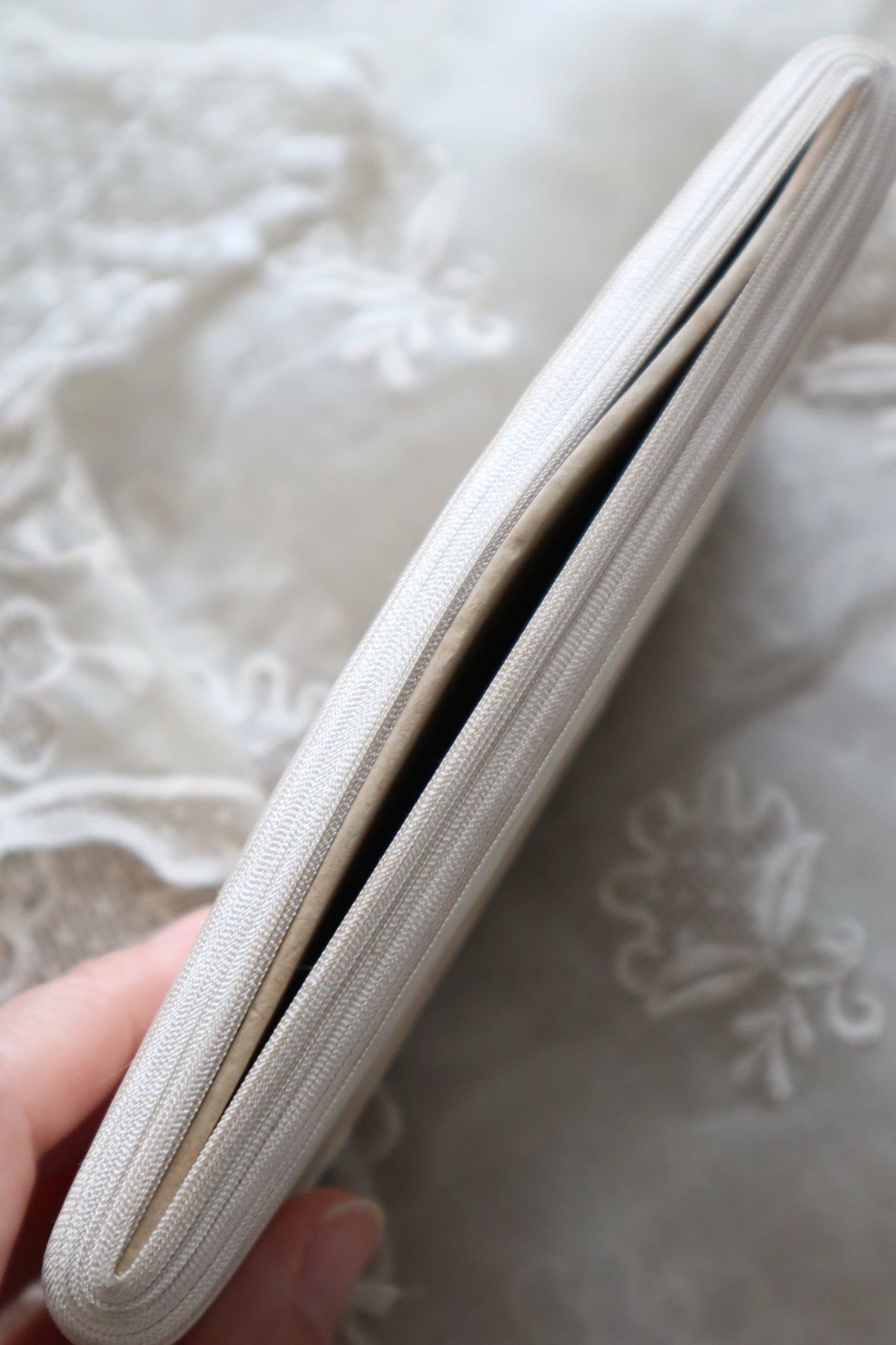 1940s–1950s French Deadstock White Rayon Ribbon 85m