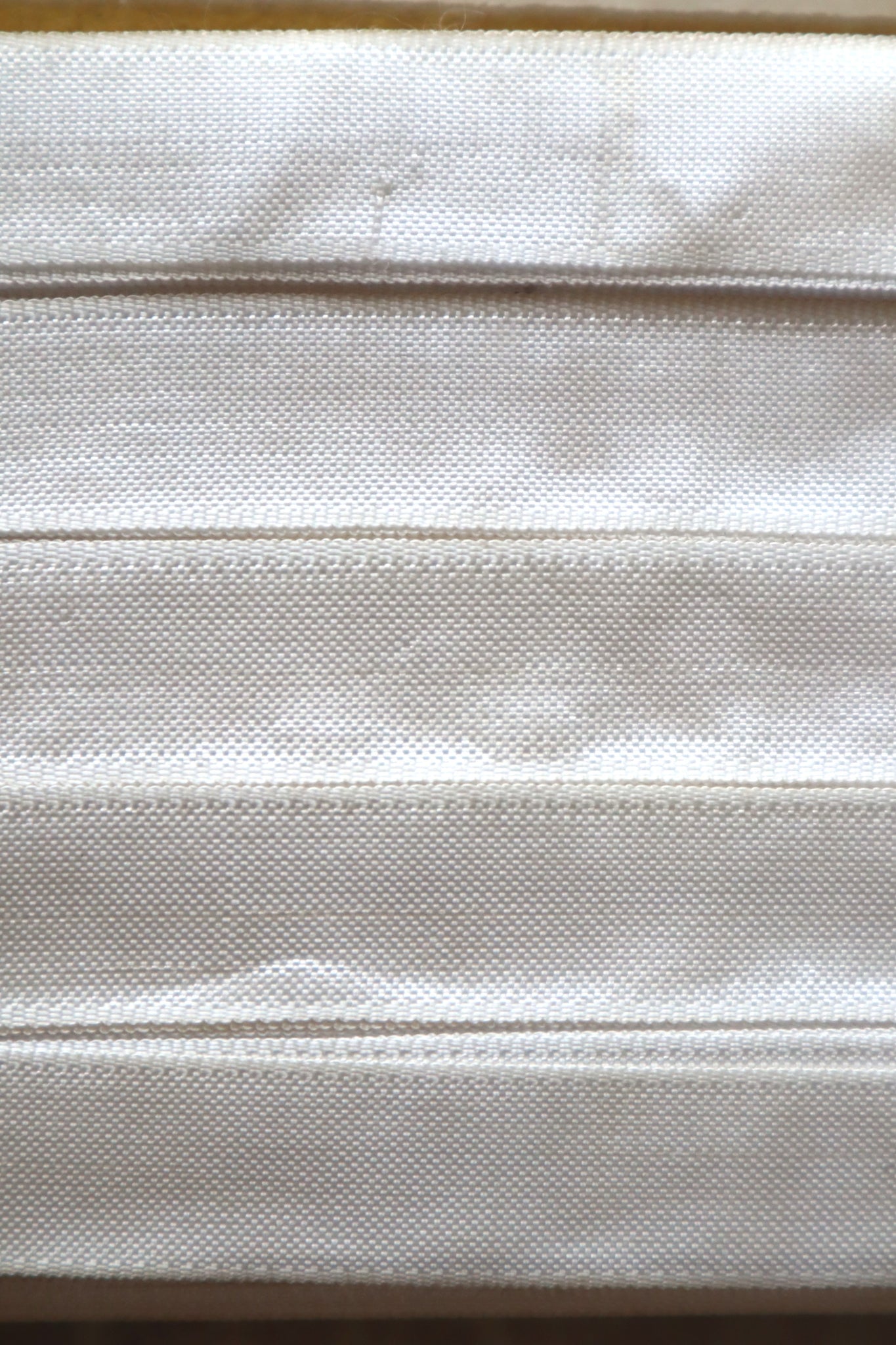 1940s–1950s French Deadstock White Rayon Ribbon 85m
