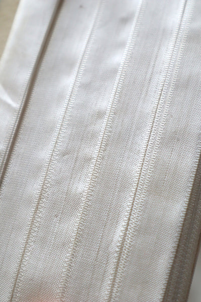 1940s–1950s French Deadstock White Rayon Ribbon 85m