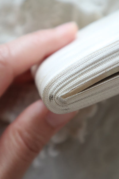 1940s–1950s French Deadstock White Rayon Ribbon 85m
