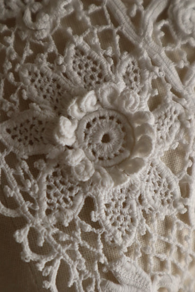 Late 19th Century French Irish Crochet Lace Collar