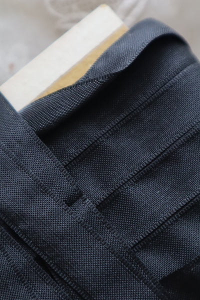 1940s–1950s French Deadstock Black Rayon Ribbon 100m