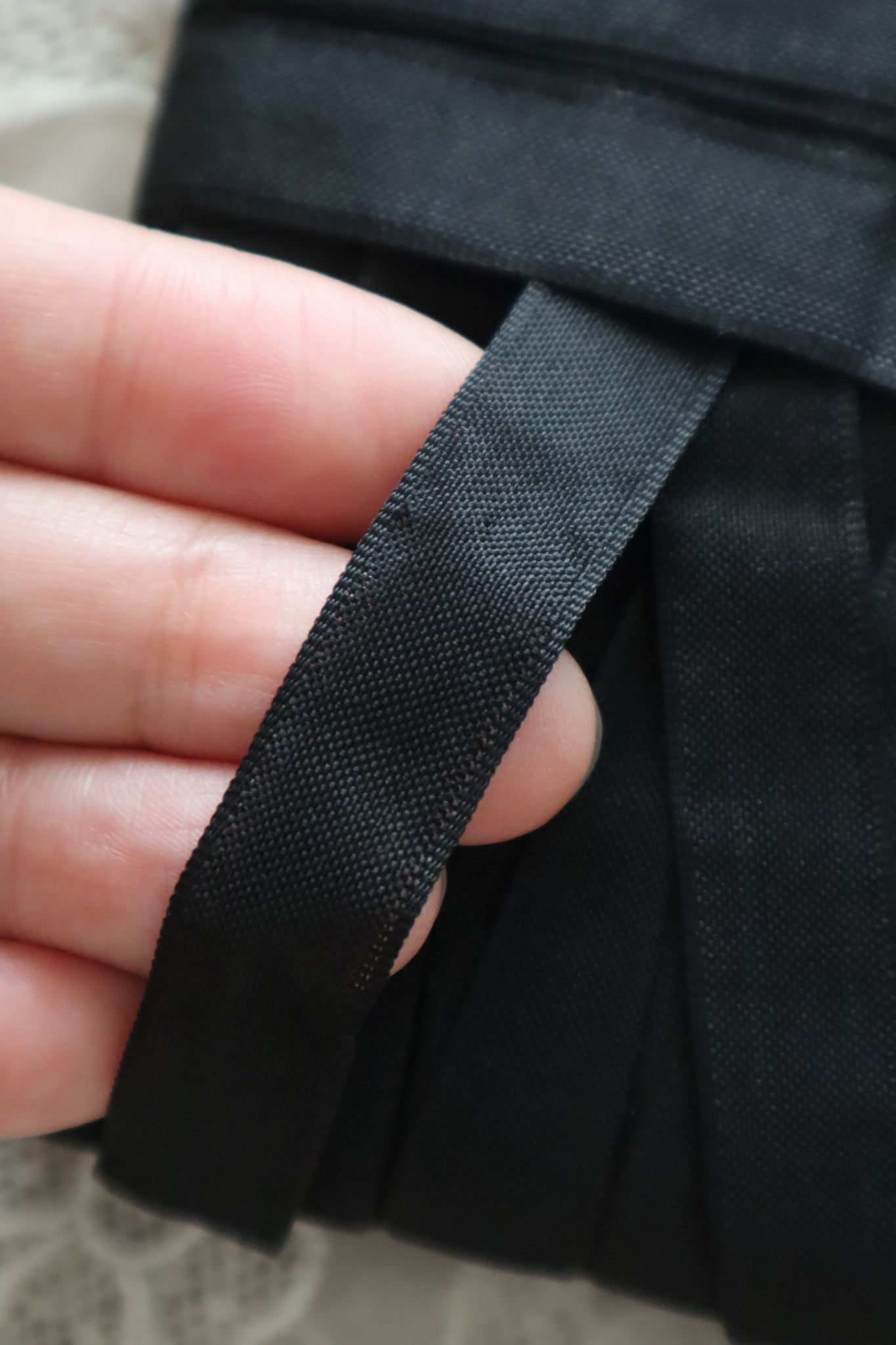 1940s–1950s French Deadstock Black Rayon Ribbon 100m