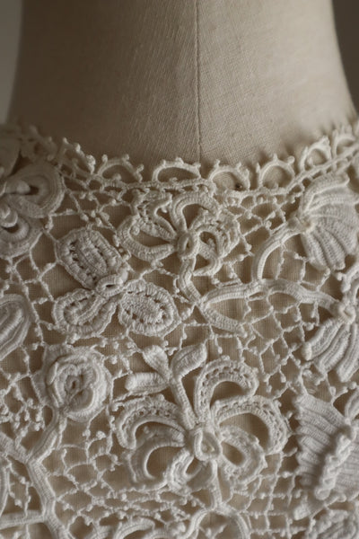 Late 19th Century French Irish Crochet Lace Collar