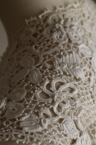 Late 19th Century French Irish Crochet Lace Collar