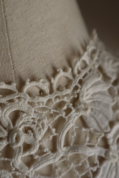 Late 19th Century French Irish Crochet Lace Collar