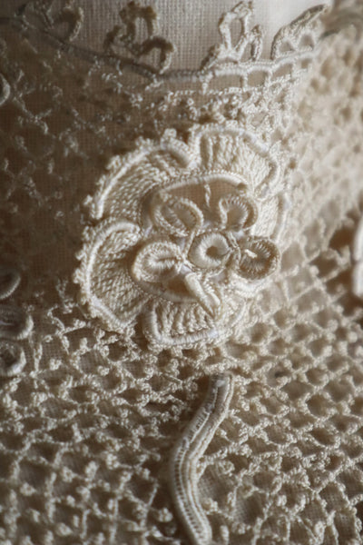 1890s–1900s Irish Crochet Lace High-necked Collar