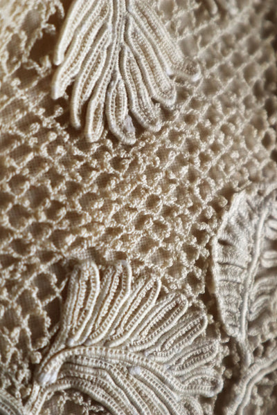 1890s–1900s Irish Crochet Lace High-necked Collar