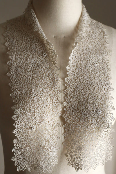 1900s–1910s Irish Crochet Lace Jabot