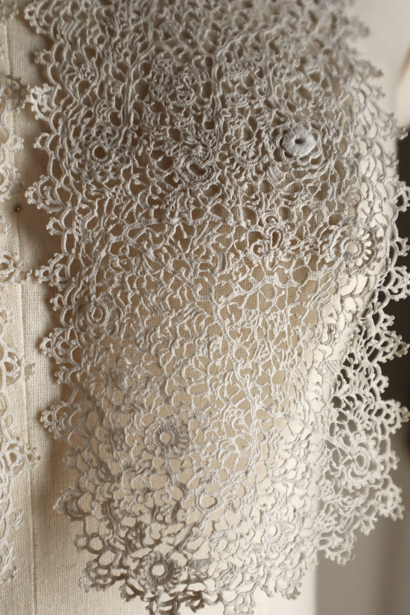 1900s–1910s Irish Crochet Lace Jabot
