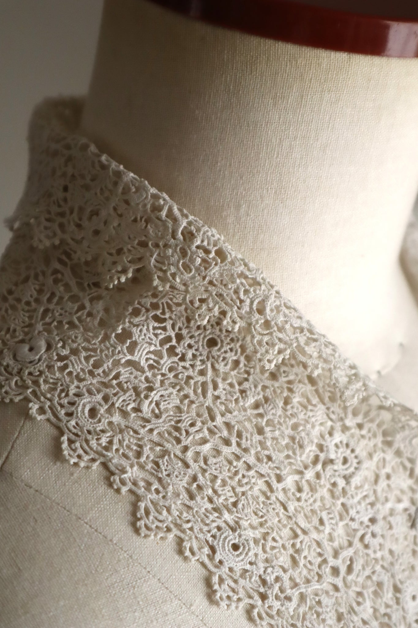 1900s–1910s Irish Crochet Lace Jabot