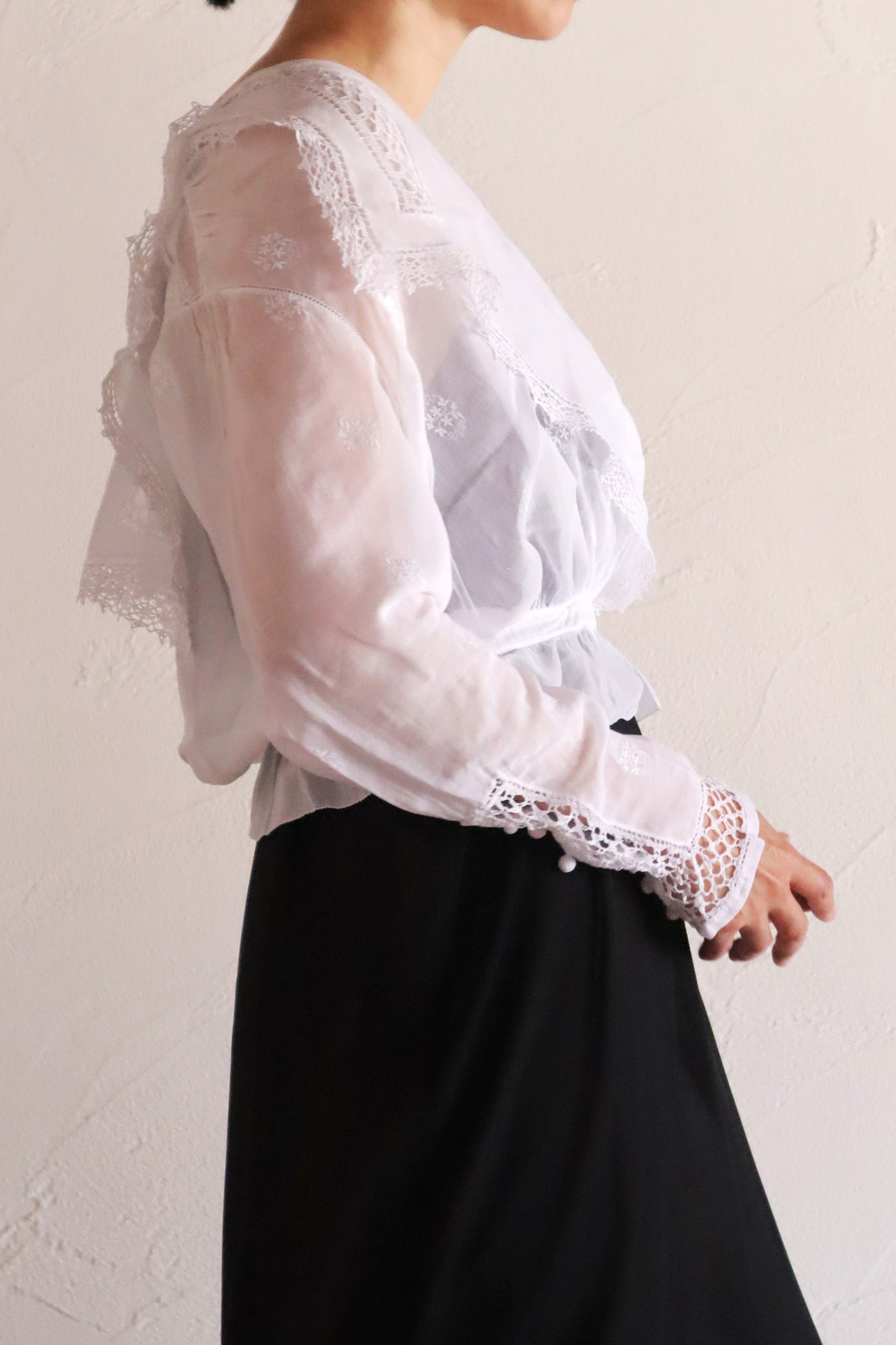 1910s Sailor Collar Sheer Blouse