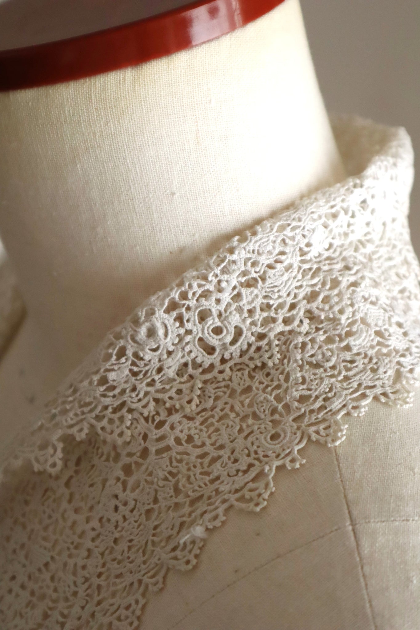 1900s–1910s Irish Crochet Lace Jabot