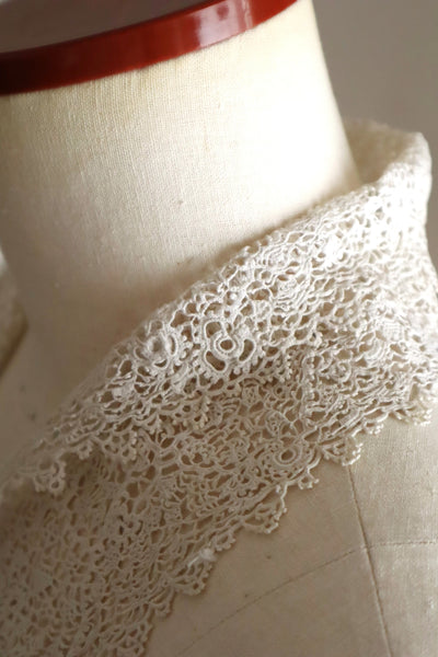 1900s–1910s Irish Crochet Lace Jabot