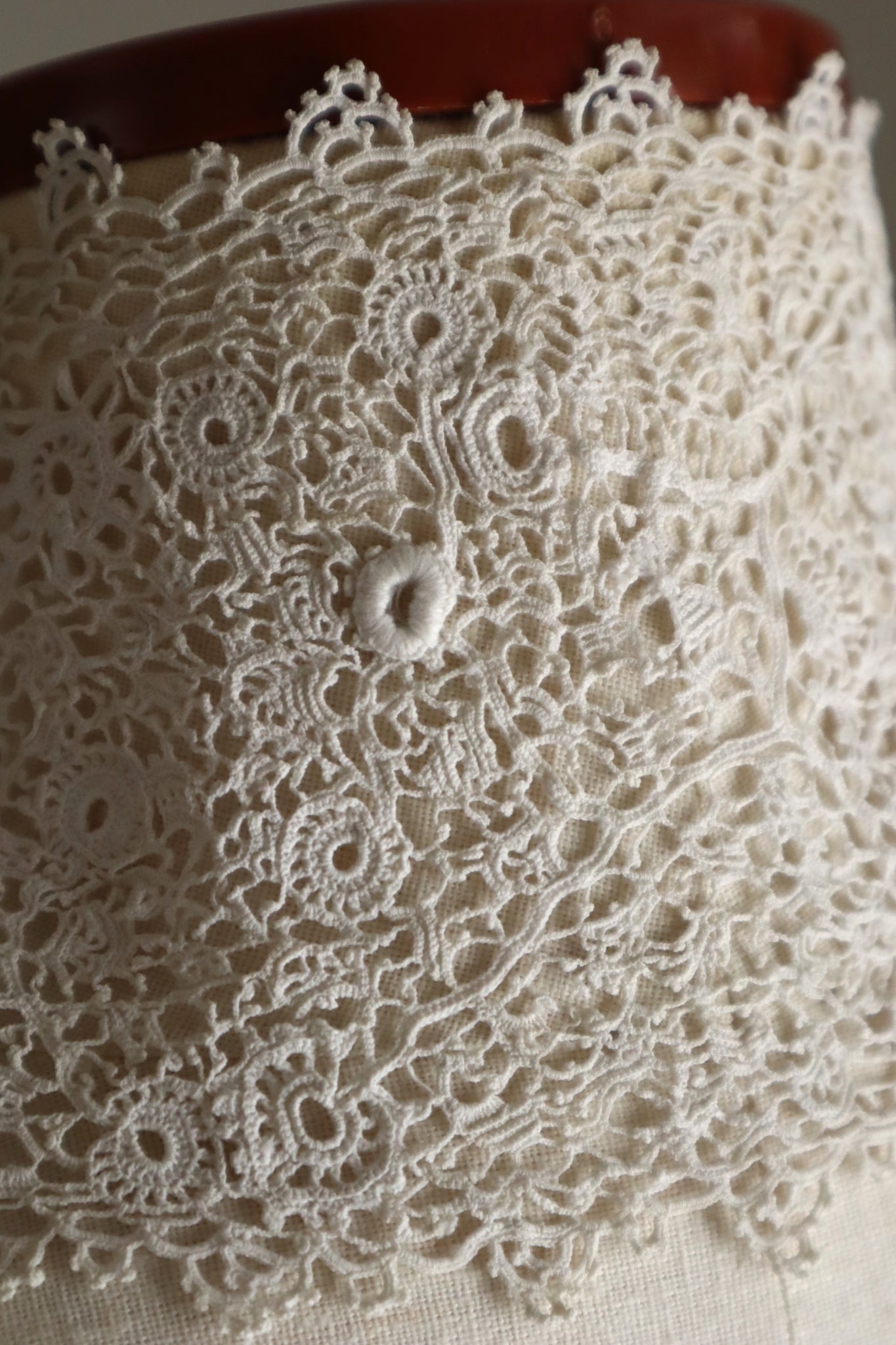 1900s–1910s Irish Crochet Lace Jabot