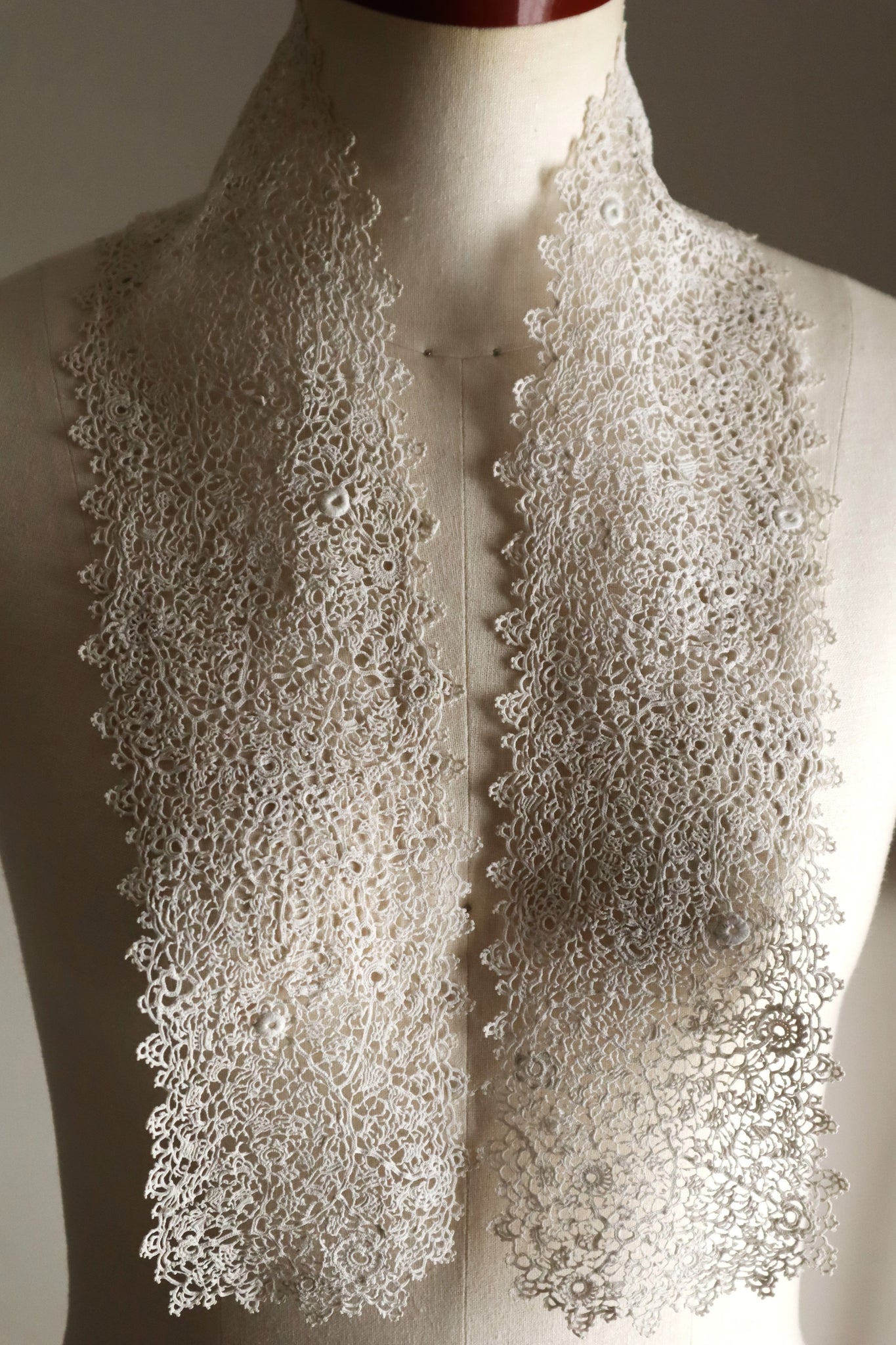 1900s–1910s Irish Crochet Lace Jabot