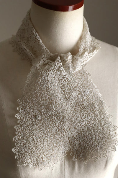 1900s–1910s Irish Crochet Lace Jabot