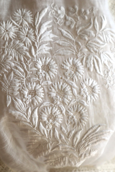Handcrafted Corset Cover with Antique French Embroidered Floral