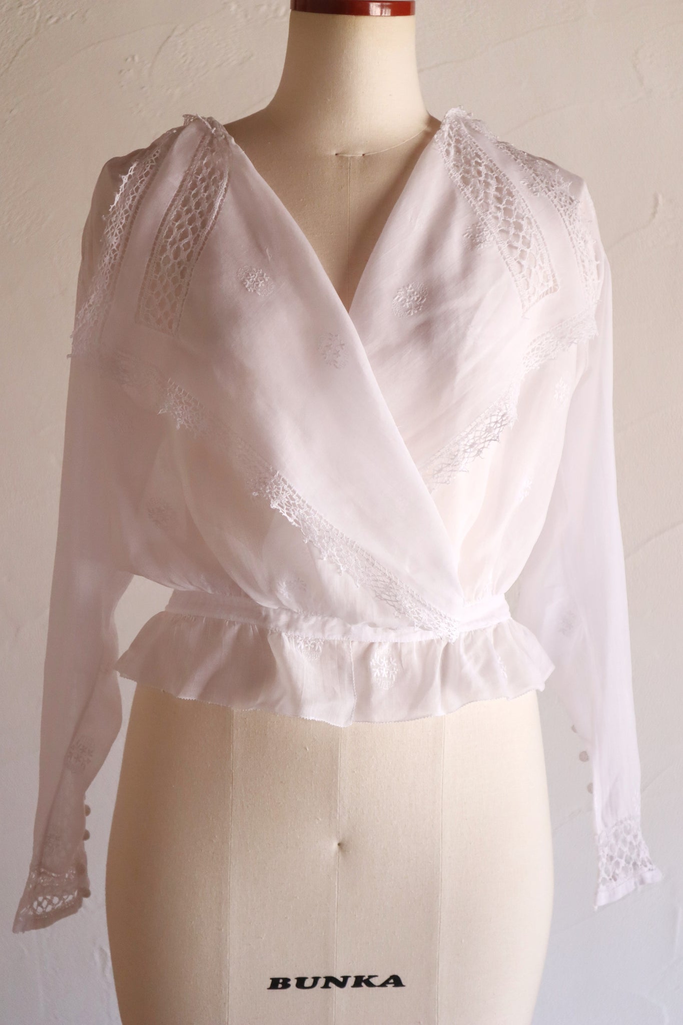 1910s Sailor Collar Sheer Blouse