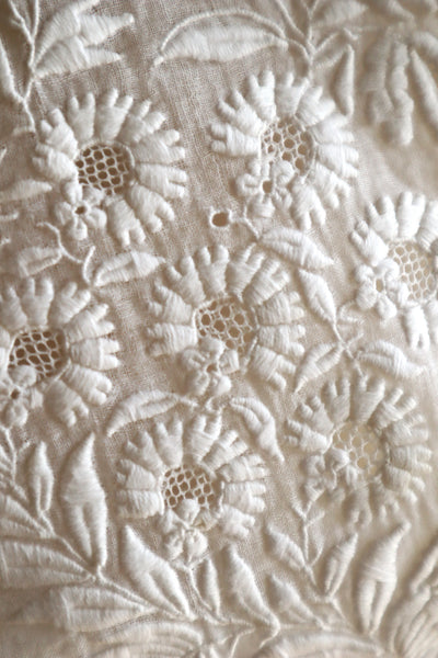 Handcrafted Corset Cover with Antique French Embroidered Floral