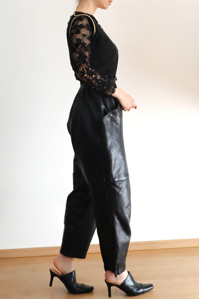 80s Soft Lamb Leather Pants