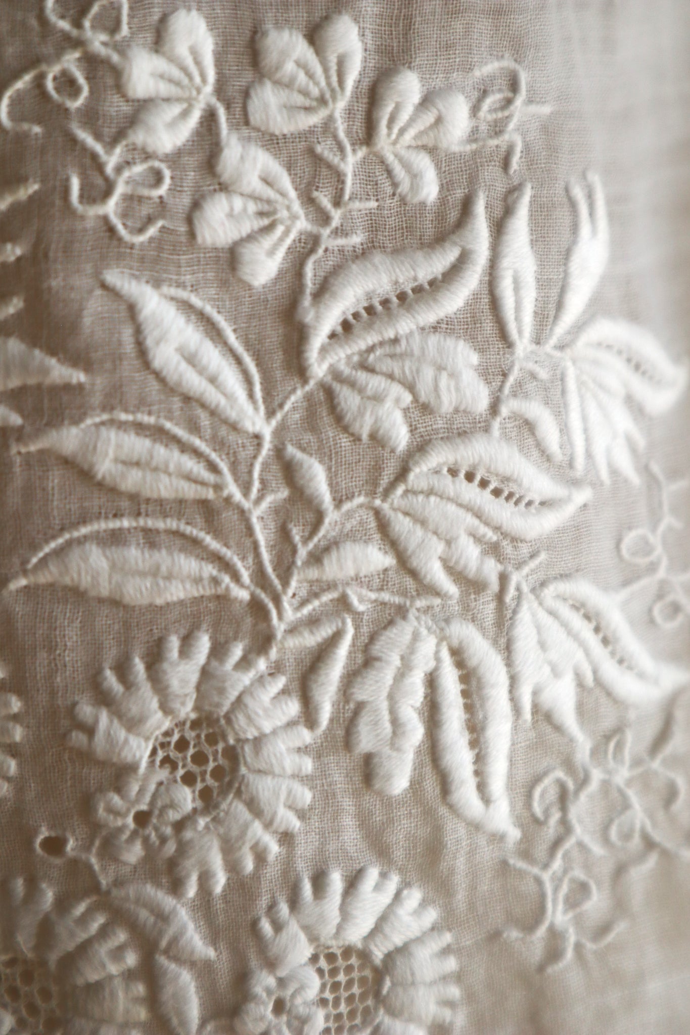 Handcrafted Corset Cover with Antique French Embroidered Floral