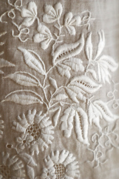 Handcrafted Corset Cover with Antique French Embroidered Floral