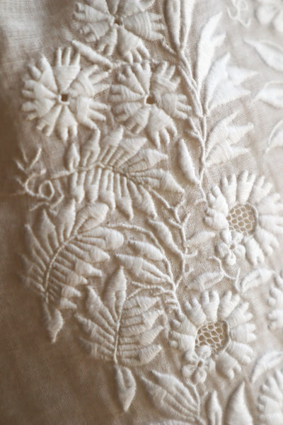 Handcrafted Corset Cover with Antique French Embroidered Floral