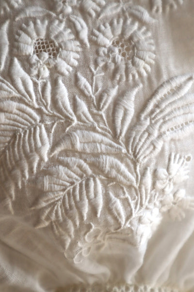 Handcrafted Corset Cover with Antique French Embroidered Floral