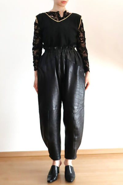 80s Soft Lamb Leather Pants