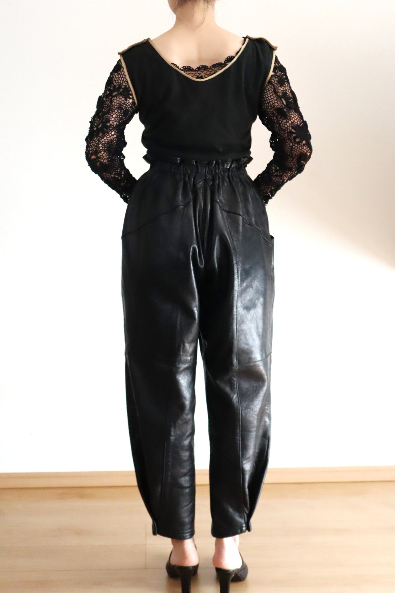 80s Soft Lamb Leather Pants