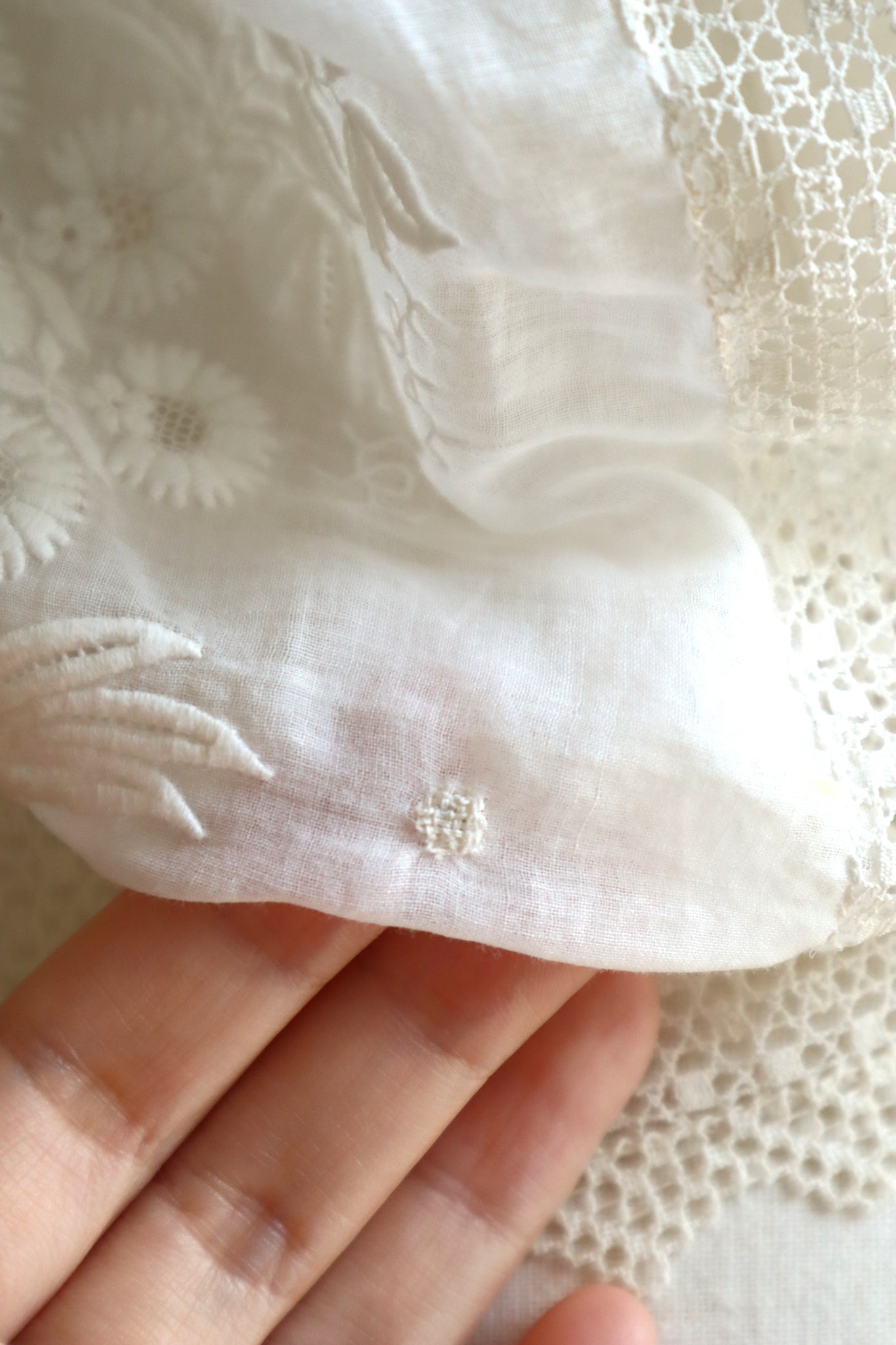 Handcrafted Corset Cover with Antique French Embroidered Floral