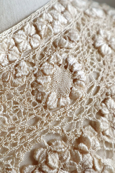19th Century Silk Maltese Lace Collar