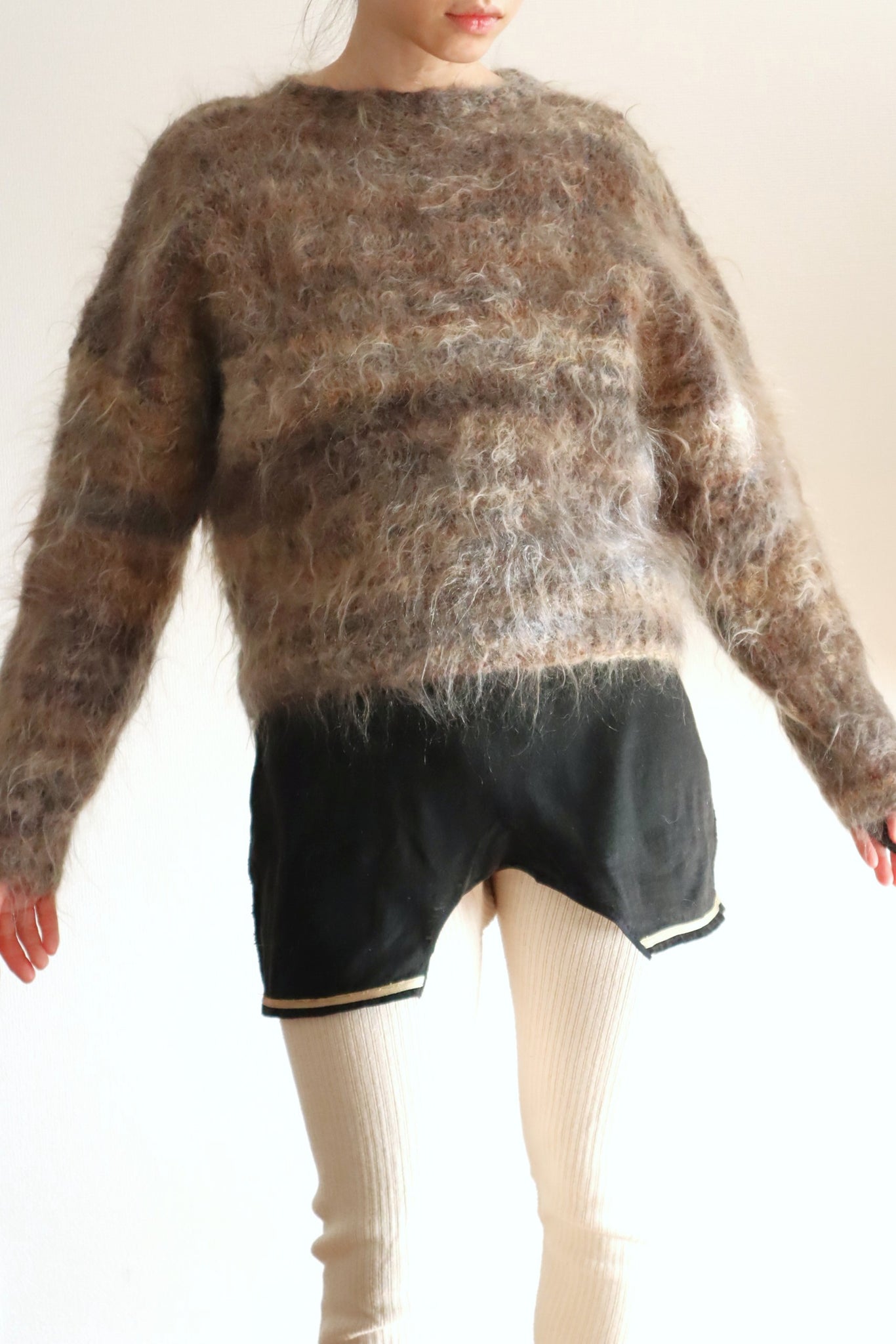 80s Hand Knit Long Haired Mohair Sweater