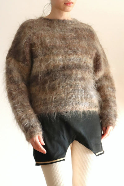 80s Hand Knit Long Haired Mohair Sweater