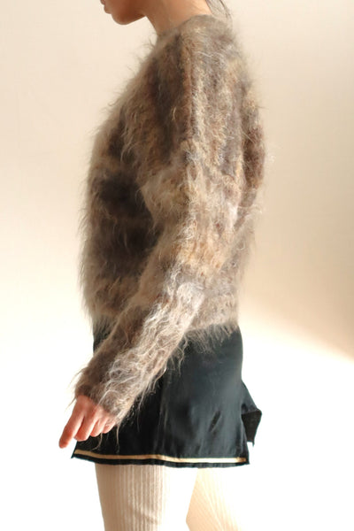 80s Hand Knit Long Haired Mohair Sweater